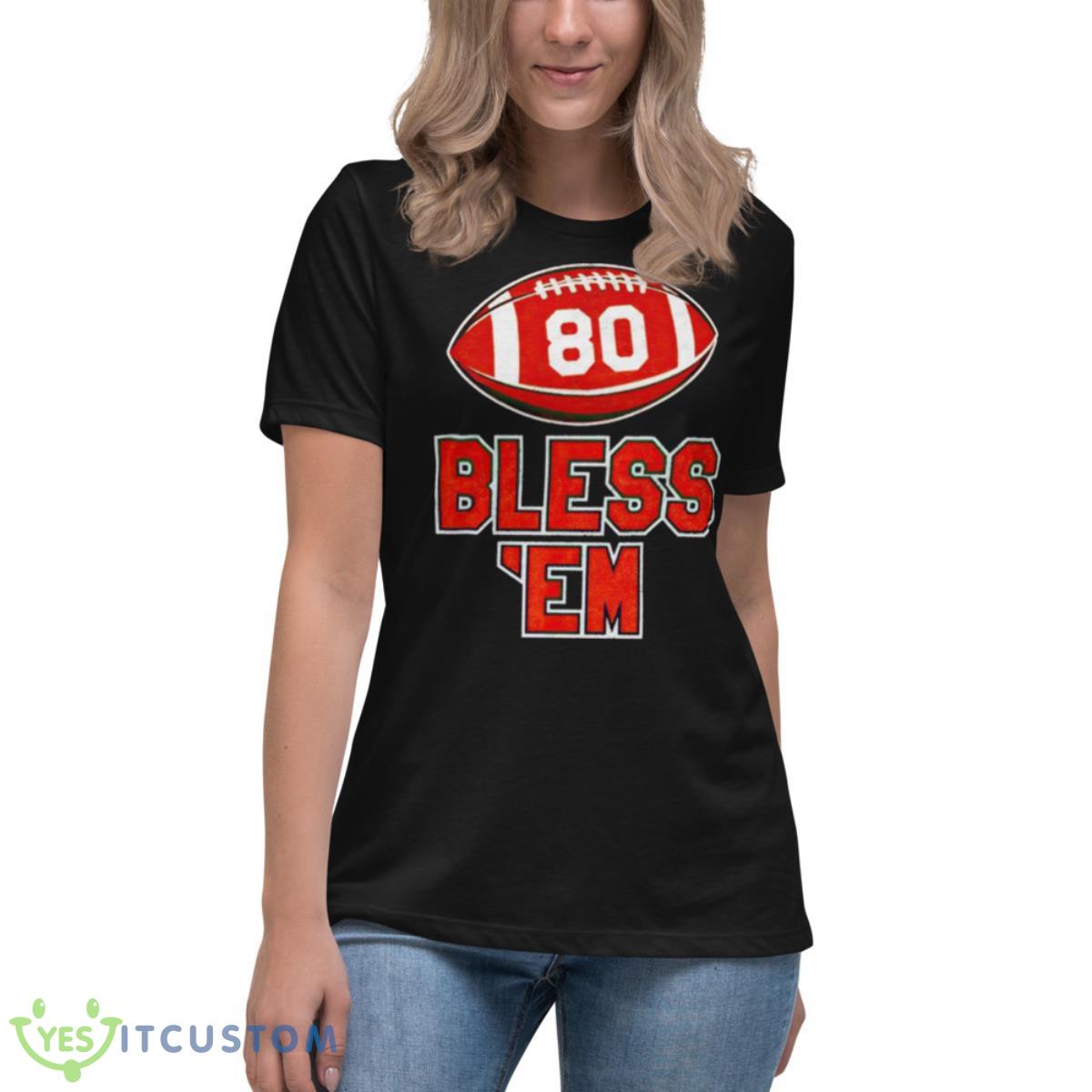 Cleveland Football Bless ’em Shirt 6 Cleveland Football Bless ’em Shirt - Women's Relaxed Short Sleeve Jersey Tee