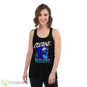 Cocaine Bear Shirt - Women's Flowy Racerback Tank