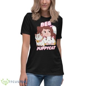 Collage Design Bee And Puppycat Cartoon Shirt 11 Collage Design Bee And Puppycat Cartoon Shirt - Women's Relaxed Short Sleeve Jersey Tee