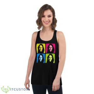 Colored Design Jacinda Ardern New Zealand Shirt - Women's Flowy Racerback Tank