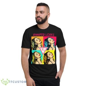 Colored Graphic Jennifer Lopez Singer Beautiful Shirt - Short Sleeve T-Shirt