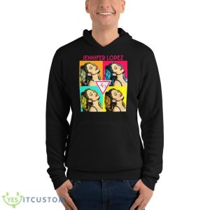 Colored Graphic Jennifer Lopez Singer Beautiful Shirt - Unisex Fleece Pullover Hoodie