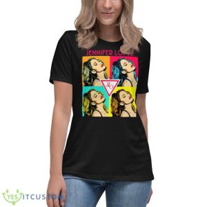 Colored Graphic Jennifer Lopez Singer Beautiful Shirt - Women's Relaxed Short Sleeve Jersey Tee