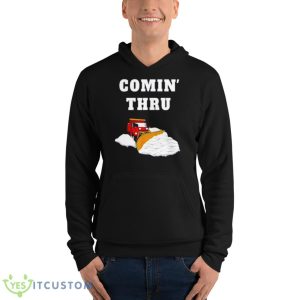 Comin’ Thru Snow Plowing Truck Shirt - Unisex Fleece Pullover Hoodie
