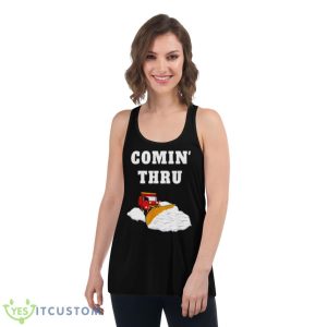 Comin’ Thru Snow Plowing Truck Shirt - Women's Flowy Racerback Tank
