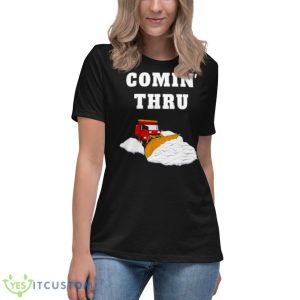 Comin’ Thru Snow Plowing Truck Shirt - Women's Relaxed Short Sleeve Jersey Tee