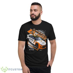 Corey LaJoie Checkered Flag Black Celsius Car Shirt - Short Sleeve T-Shirt