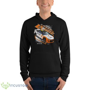 Corey LaJoie Checkered Flag Black Celsius Car Shirt 9 Corey LaJoie Checkered Flag Black Celsius Car Shirt - Unisex Fleece Pullover Hoodie