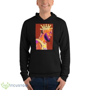 Crowned King Lebron James Lakers Smile Shirt - Unisex Fleece Pullover Hoodie