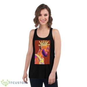 Crowned King Lebron James Lakers Smile Shirt - Women's Flowy Racerback Tank