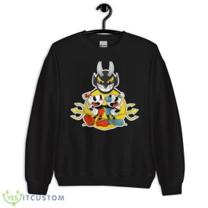 Cuphead And Mugman With The Devil The Cuphead Show Shirt - Unisex Crewneck Sweatshirt