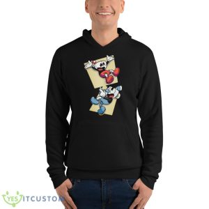 Cupphead Red And Blue The Cuphead Show Shirt - Unisex Fleece Pullover Hoodie