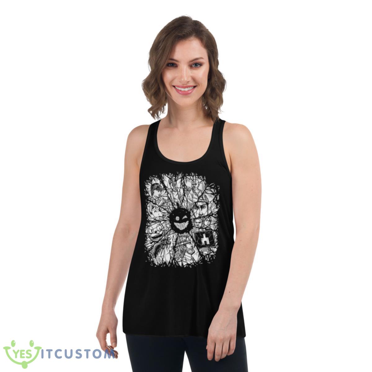 Dark Refractions Black Mirror Shirt 5 Dark Refractions Black Mirror Shirt - Women's Flowy Racerback Tank
