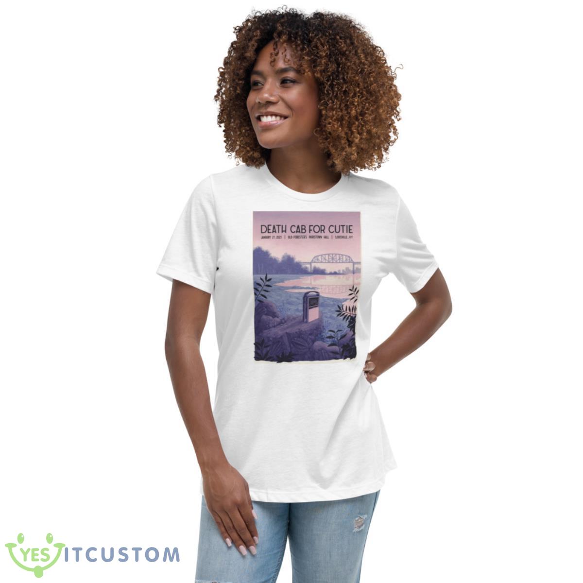 Death Cab For Cutie 2023 Old Forester’s Paristown Hall Louisville KY Shirt 5 Death Cab For Cutie 2023 Old Forester’s Paristown Hall Louisville KY Shirt - Women's Relaxed Short Sleeve Jersey Tee
