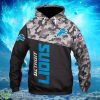 Detroit Lions Logo Dark Hoodies Full Over Print Product Photo 1
