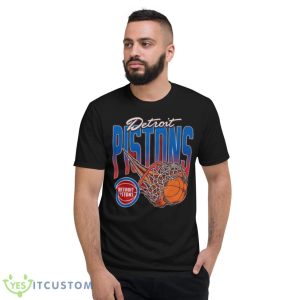 Detroit Pistons On Fire NBA Shirt - Short Sleeve T-Shirt