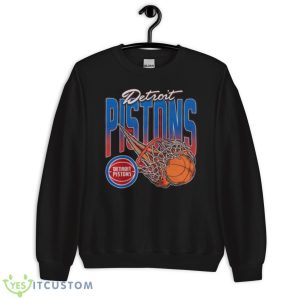 Detroit Pistons On Fire NBA Shirt - Unisex Crewneck Sweatshirt