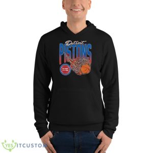 Detroit Pistons On Fire NBA Shirt - Unisex Fleece Pullover Hoodie