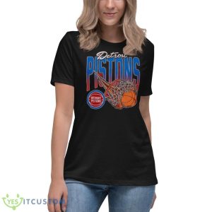 Detroit Pistons On Fire NBA Shirt - Women's Relaxed Short Sleeve Jersey Tee