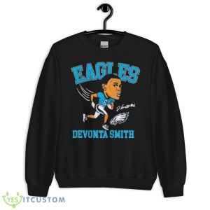 Devonta Smith Emoji Big Head Signature Philadelphia Eagle Shirt - Unisex Crewneck Sweatshirt