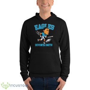 Devonta Smith Emoji Big Head Signature Philadelphia Eagle Shirt - Unisex Fleece Pullover Hoodie