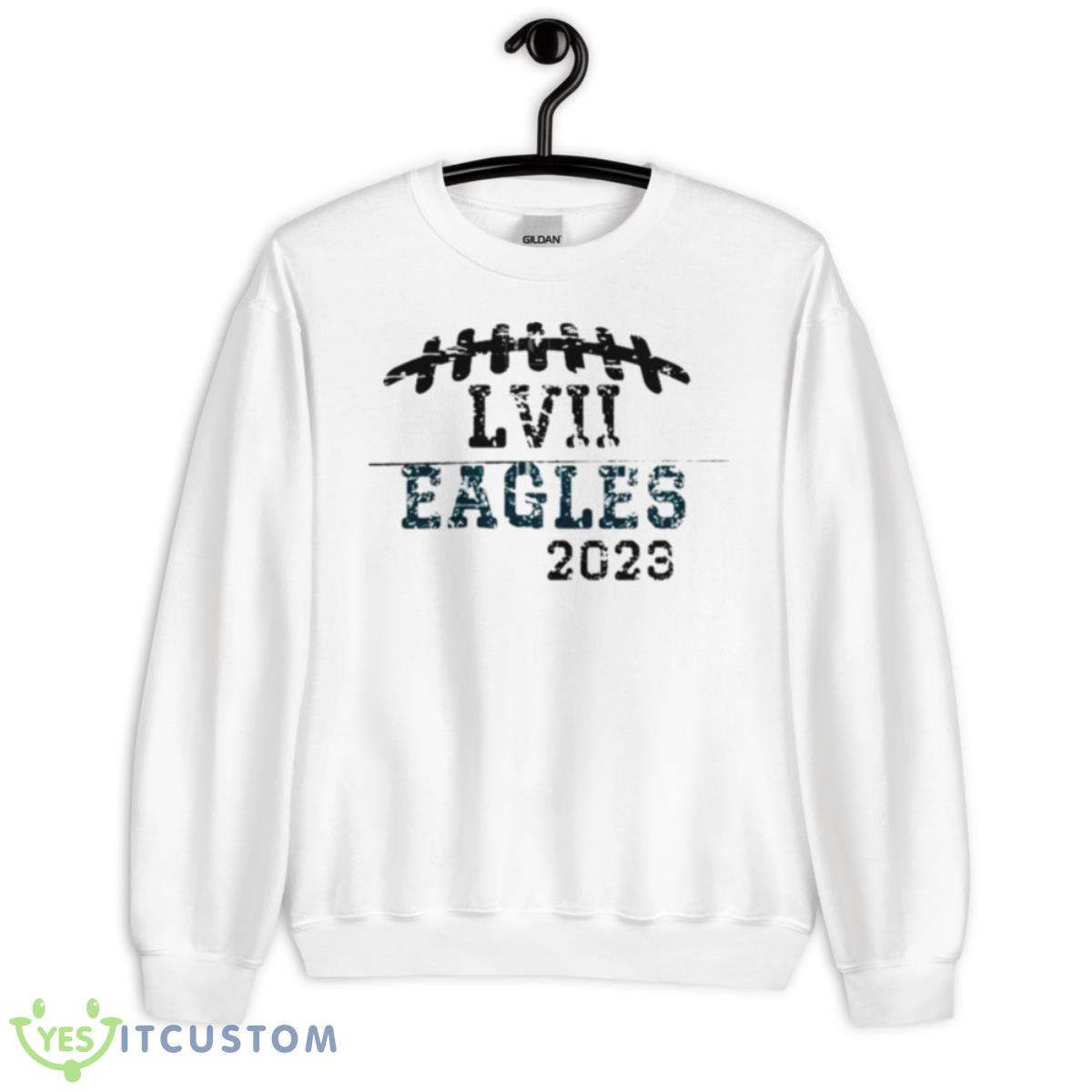 Distressed Grunge LVII Eagles Football 2023 Shirt 2 Distressed Grunge LVII Eagles Football 2023 Shirt - Unisex Heavy Blend Crewneck Sweatshirt