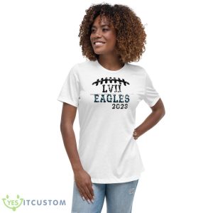 Distressed Grunge LVII Eagles Football 2023 Shirt 9 Distressed Grunge LVII Eagles Football 2023 Shirt - Women's Relaxed Short Sleeve Jersey Tee