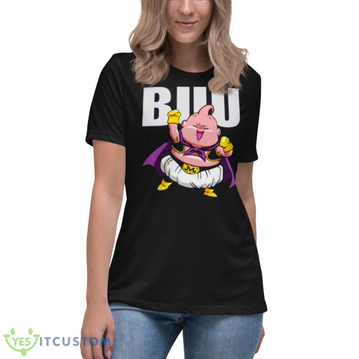 Dragonball Z Majin Buu Cute Design Shirt 6 Dragonball Z Majin Buu Cute Design Shirt - Women's Relaxed Short Sleeve Jersey Tee