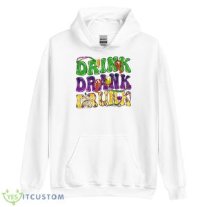 Drink Drank Drunk Mardi Gras Shirt 7 Drink Drank Drunk Mardi Gras Shirt - Unisex Heavy Blend Hooded Sweatshirt