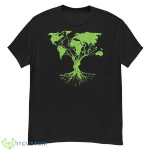 Earth Day 2022 Cute World Map Tree Pro Environment Plant Shirt - G500 Men’s Classic T-Shirt
