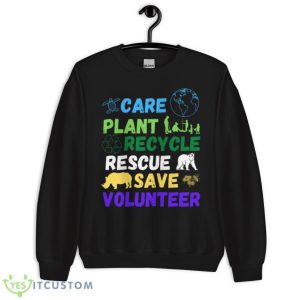 Earth Day 2023 Save Bees Rescue Animals Plant Trees Recycle Long Sleeve Shirt - Unisex Crewneck Sweatshirt