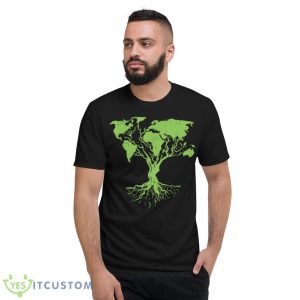 Earth Day Shirt Cute World Map Tree Pro Environment Plant Shirt - Short Sleeve T-Shirt