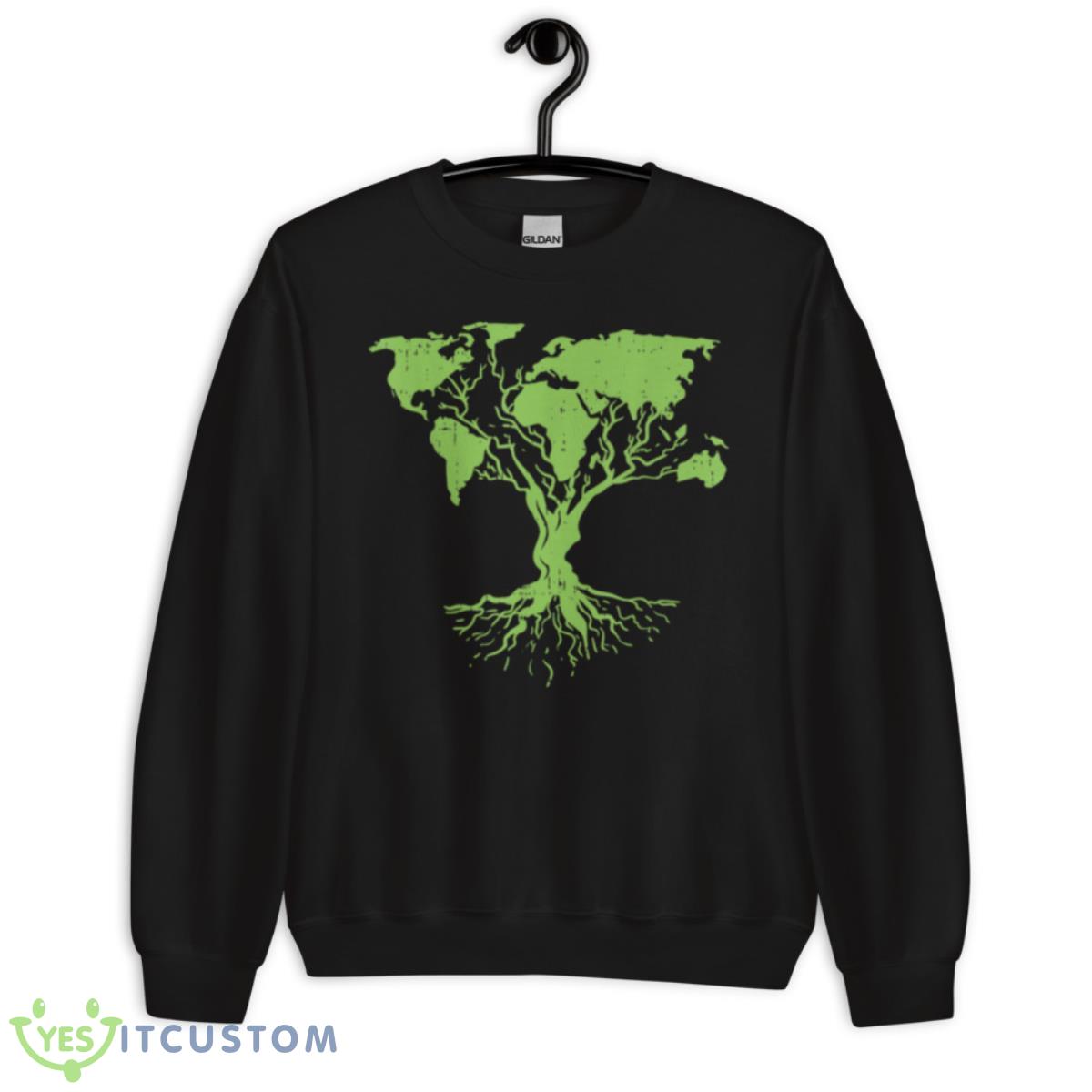 Earth Day Shirt Cute World Map Tree Pro Environment Plant Shirt 3 Earth Day Shirt Cute World Map Tree Pro Environment Plant Shirt - Unisex Crewneck Sweatshirt