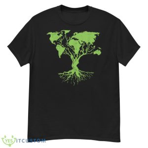 Earth Day Shirt Cute World Map Tree Pro Environment Plant Shirt - G500 Men’s Classic T-Shirt