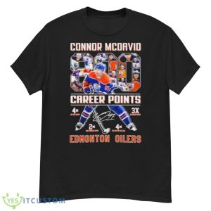 Edmonton Oilers Connor Mcdavid 800 Career Points Signature Shirt - G500 Men’s Classic T-Shirt