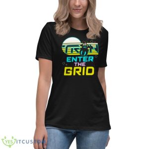 Enter The Grid Tron Lightcylce Run Shirt 11 Enter The Grid Tron Lightcylce Run Shirt - Women's Relaxed Short Sleeve Jersey Tee