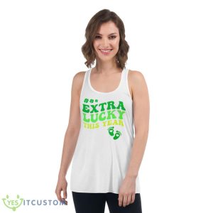 Extra Lucky This Year Shirt - Women's Flowy Racerback Tank