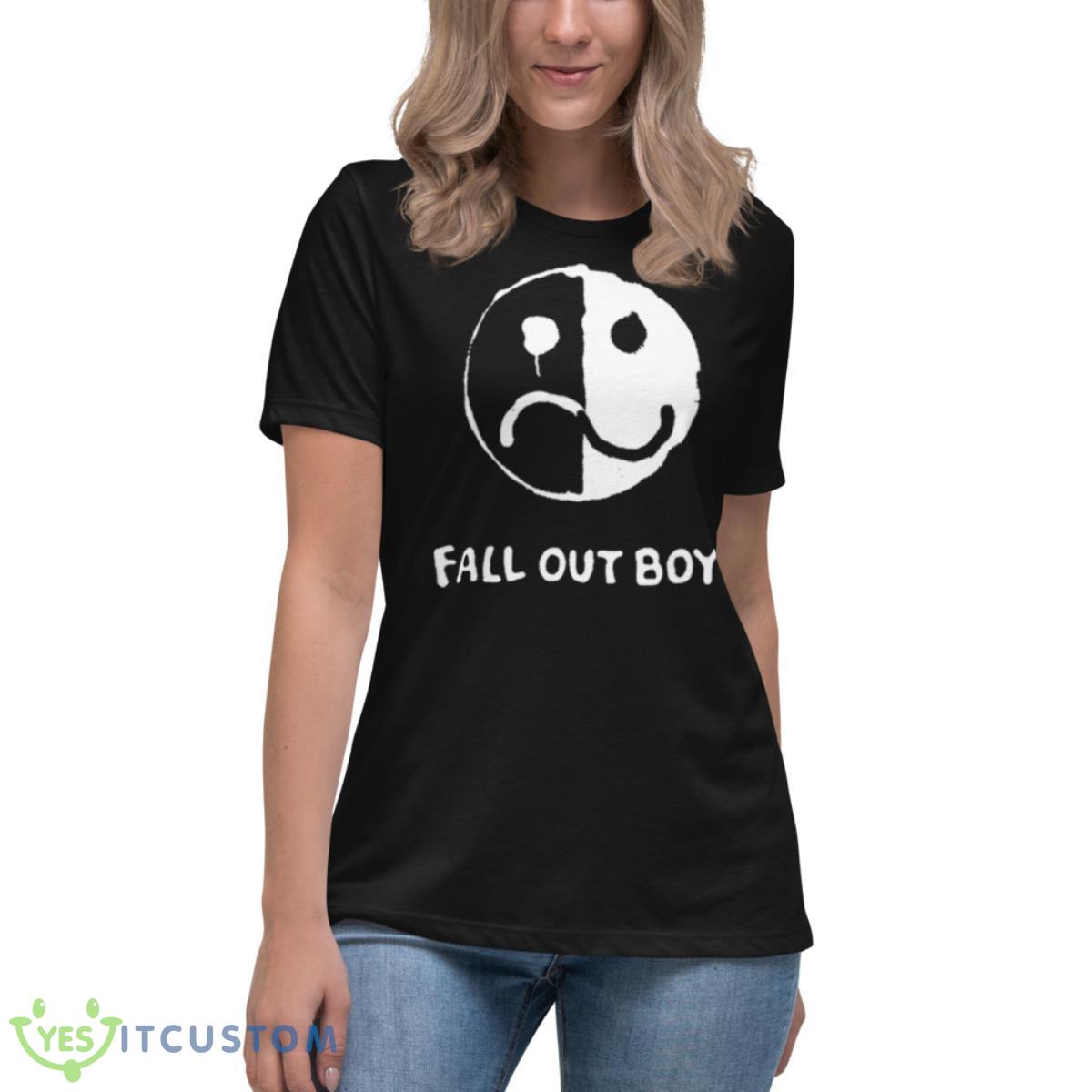 Fall Out Boy Smile Frown Shirt 6 Fall Out Boy Smile Frown Shirt - Women's Relaxed Short Sleeve Jersey Tee