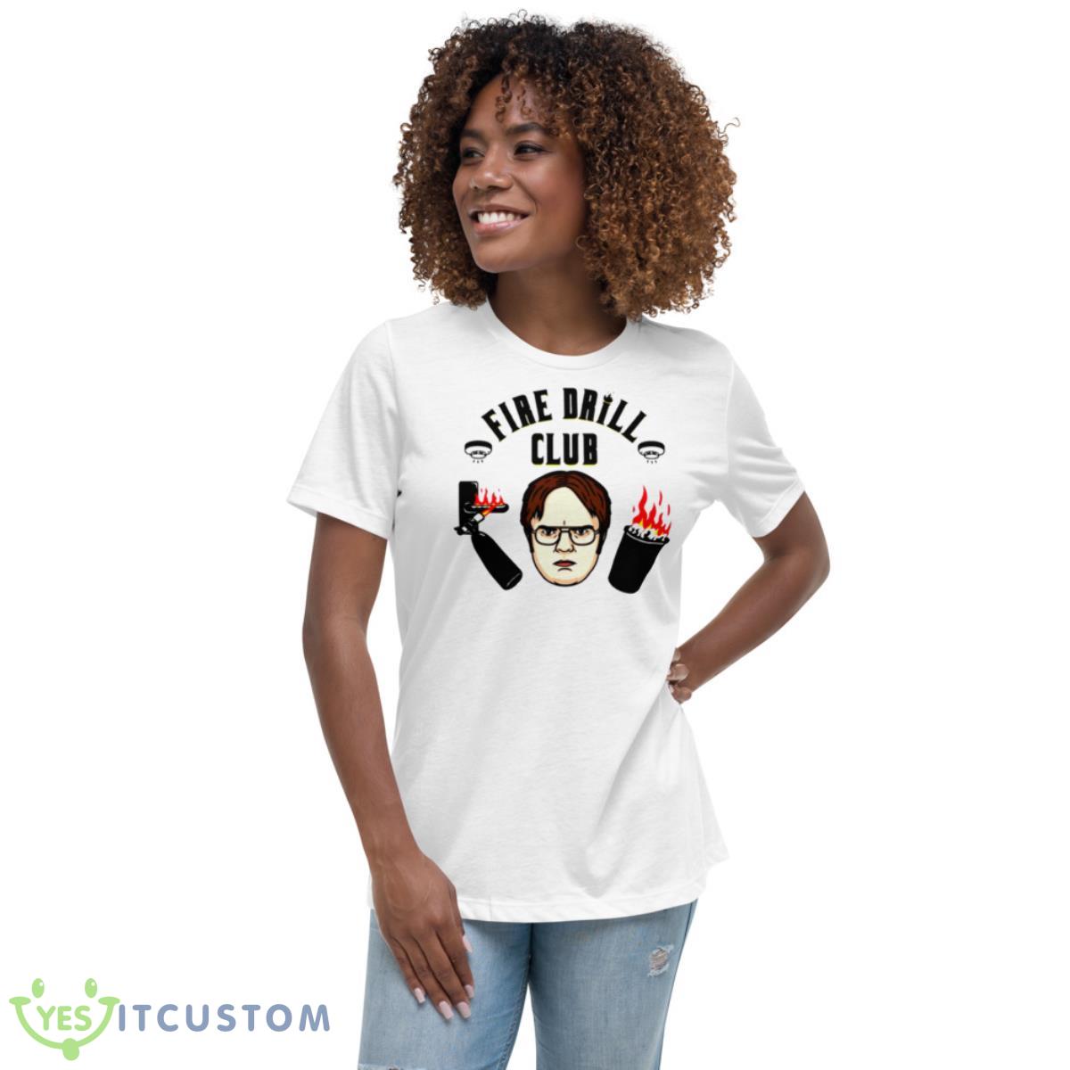Fire Drill Club Dwight Schrute Shirt 5 Fire Drill Club Dwight Schrute Shirt - Women's Relaxed Short Sleeve Jersey Tee