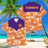 Football American Hawaii Shirt Tropical Beach Tree Clemson Tigers Product Photo 1