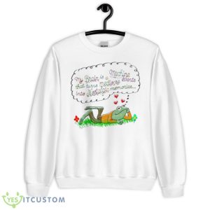 Frog My Brain Is A Machine That Turns Mediocre Events In To Nostalgic Memories Shirt - Unisex Heavy Blend Crewneck Sweatshirt