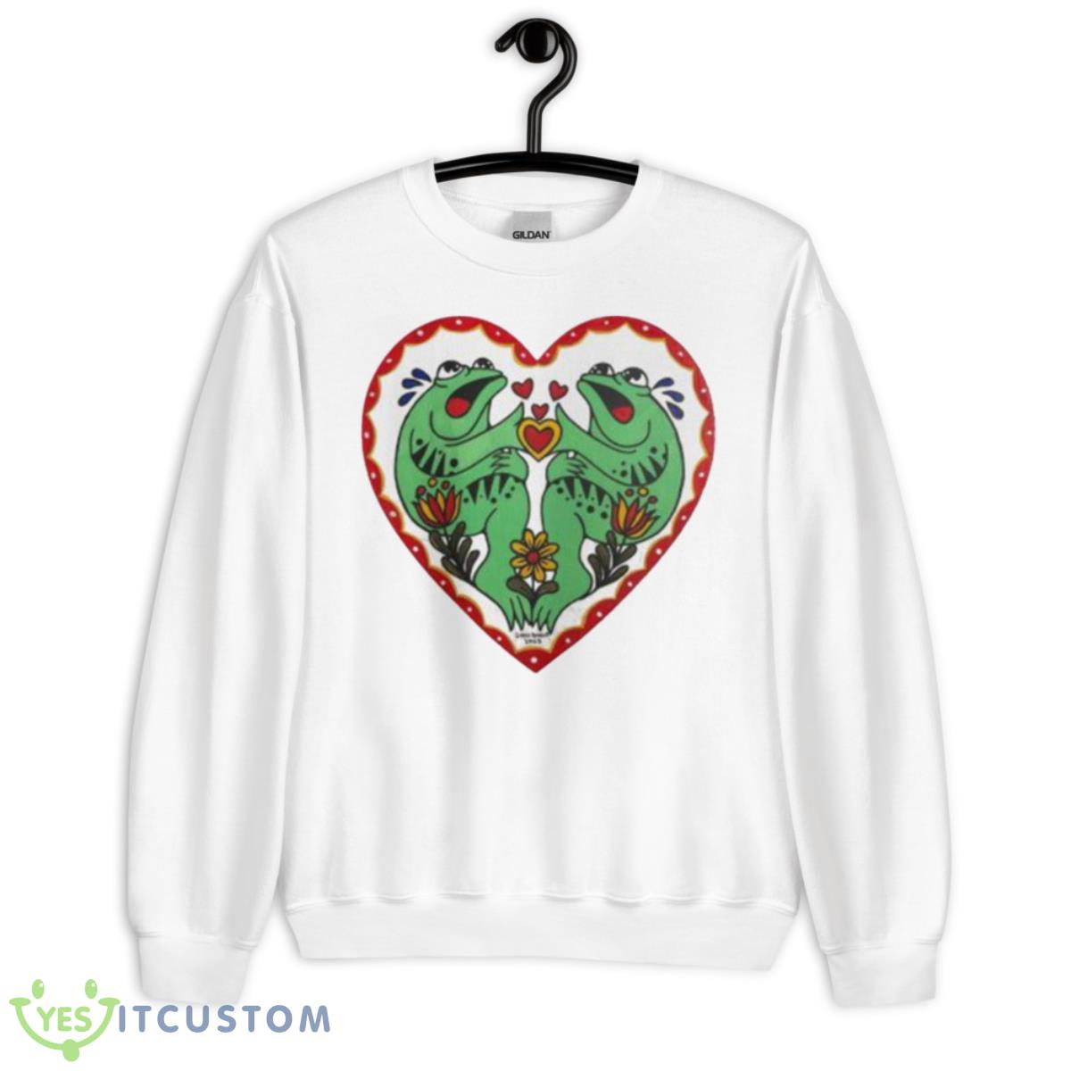 Frog Wooden Heart Painting Ghost Bongo Shirt 11 Frog Wooden Heart Painting Ghost Bongo Shirt - Unisex Heavy Blend Crewneck Sweatshirt