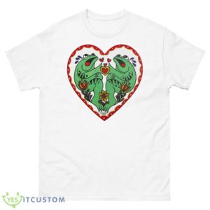 Frog Wooden Heart Painting Ghost Bongo Shirt - 500 Men’s Classic Tee Gildan