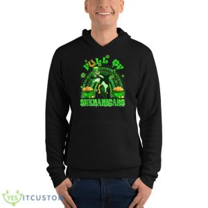 Full Of Shenanigans St Patrick’s Day Orca Fish Clovers Shirt IVQ - Unisex Fleece Pullover Hoodie