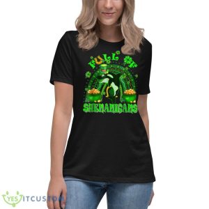 Full Of Shenanigans St Patrick’s Day Orca Fish Clovers Shirt IVQ - Women's Relaxed Short Sleeve Jersey Tee