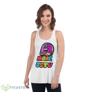 Funny Donut Design More Jstu Shirt - Women's Flowy Racerback Tank