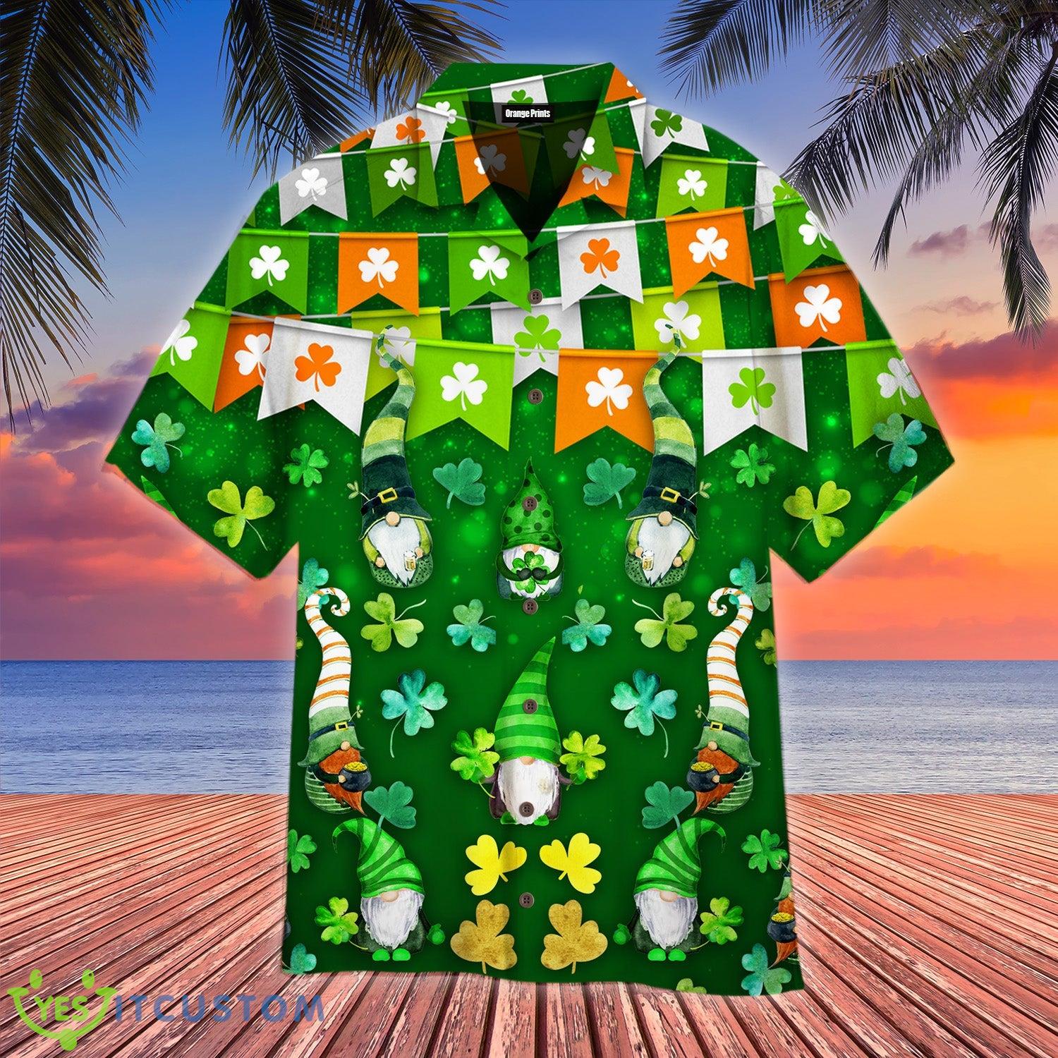 Funny Gnome Happy Saint Patrick Day Hawaiian Shirt 2 Funny Gnome Happy Saint Patrick Day Hawaiian Shirt Product Photo 1