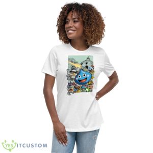 Funny Kingdom Slime Print Dragon QuesShirt - Women's Relaxed Short Sleeve Jersey Tee
