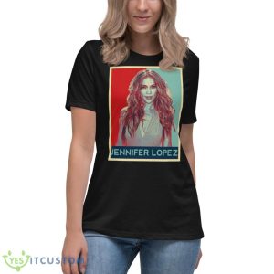 Graphic Jennifer Lopez Singer Beautiful Shirt - Women's Relaxed Short Sleeve Jersey Tee