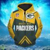 Green Bay Packers Logo Zip Light Hoodies Full Over Print Product Photo 1
